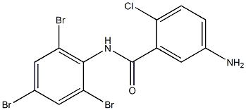 5-amino-2-chloro-N-(2,4,6-tribromophenyl)benzamide Struktur