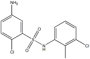 5-amino-2-chloro-N-(3-chloro-2-methylphenyl)benzene-1-sulfonamide Struktur