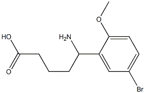 5-amino-5-(5-bromo-2-methoxyphenyl)pentanoic acid Struktur