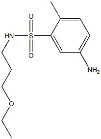 5-amino-N-(3-ethoxypropyl)-2-methylbenzene-1-sulfonamide Struktur