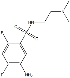 5-amino-N-[2-(dimethylamino)ethyl]-2,4-difluorobenzene-1-sulfonamide Struktur