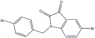 5-bromo-1-[(4-bromophenyl)methyl]-2,3-dihydro-1H-indole-2,3-dione Struktur