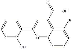 5-bromo-2-(2-hydroxyphenyl)quinoline-4-carboxylic acid Struktur