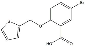 5-bromo-2-(thiophen-2-ylmethoxy)benzoic acid Struktur