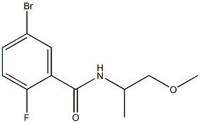 5-bromo-2-fluoro-N-(2-methoxy-1-methylethyl)benzamide Struktur