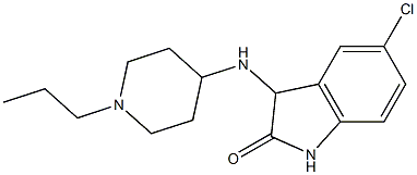 5-chloro-3-[(1-propylpiperidin-4-yl)amino]-2,3-dihydro-1H-indol-2-one Struktur