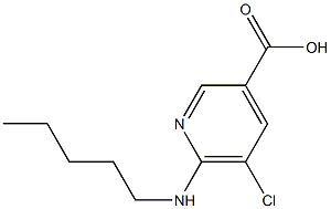 5-chloro-6-(pentylamino)pyridine-3-carboxylic acid Struktur