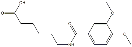 6-[(3,4-dimethoxybenzoyl)amino]hexanoic acid Structure