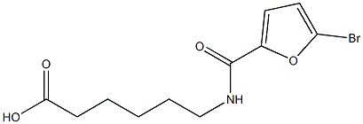 6-[(5-bromo-2-furoyl)amino]hexanoic acid Struktur