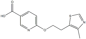 6-[2-(4-methyl-1,3-thiazol-5-yl)ethoxy]pyridine-3-carboxylic acid Struktur