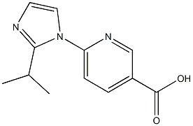 6-[2-(propan-2-yl)-1H-imidazol-1-yl]pyridine-3-carboxylic acid Struktur