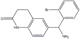 6-[amino(2-bromophenyl)methyl]-1,2,3,4-tetrahydroquinolin-2-one Struktur