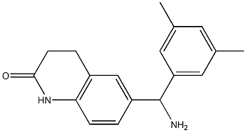 6-[amino(3,5-dimethylphenyl)methyl]-1,2,3,4-tetrahydroquinolin-2-one Struktur