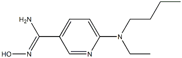 6-[butyl(ethyl)amino]-N'-hydroxypyridine-3-carboximidamide Struktur