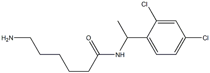 6-amino-N-[1-(2,4-dichlorophenyl)ethyl]hexanamide Struktur