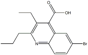 6-bromo-3-ethyl-2-propylquinoline-4-carboxylic acid Struktur