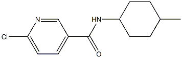 6-chloro-N-(4-methylcyclohexyl)pyridine-3-carboxamide Struktur