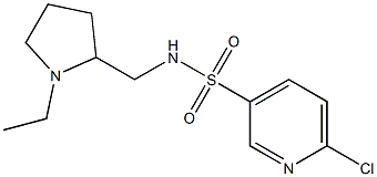 6-chloro-N-[(1-ethylpyrrolidin-2-yl)methyl]pyridine-3-sulfonamide Struktur