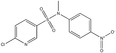 6-chloro-N-methyl-N-(4-nitrophenyl)pyridine-3-sulfonamide Struktur