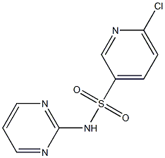 6-chloro-N-pyrimidin-2-ylpyridine-3-sulfonamide Struktur