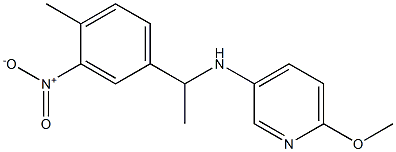 6-methoxy-N-[1-(4-methyl-3-nitrophenyl)ethyl]pyridin-3-amine Struktur