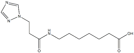 7-[3-(1H-1,2,4-triazol-1-yl)propanamido]heptanoic acid Struktur