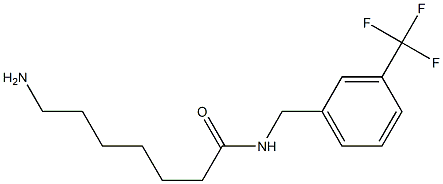 7-amino-N-{[3-(trifluoromethyl)phenyl]methyl}heptanamide Struktur