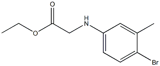 ethyl 2-[(4-bromo-3-methylphenyl)amino]acetate Struktur