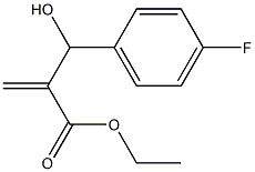 ethyl 2-[(4-fluorophenyl)(hydroxy)methyl]prop-2-enoate Struktur