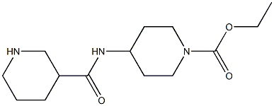 ethyl 4-[(piperidin-3-ylcarbonyl)amino]piperidine-1-carboxylate Struktur