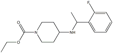 ethyl 4-{[1-(2-fluorophenyl)ethyl]amino}piperidine-1-carboxylate Struktur