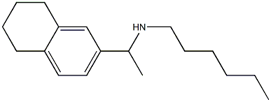 hexyl[1-(5,6,7,8-tetrahydronaphthalen-2-yl)ethyl]amine Struktur