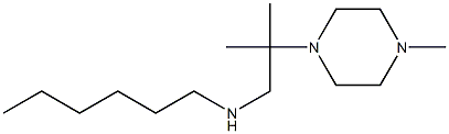 hexyl[2-methyl-2-(4-methylpiperazin-1-yl)propyl]amine Struktur