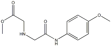 methyl 2-({[(4-methoxyphenyl)carbamoyl]methyl}amino)acetate Struktur