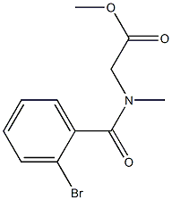 methyl 2-[(2-bromophenyl)-N-methylformamido]acetate Struktur