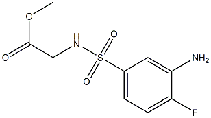 methyl 2-[(3-amino-4-fluorobenzene)sulfonamido]acetate Struktur