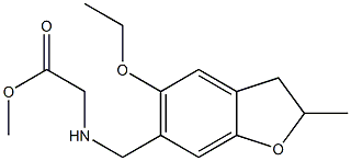 methyl 2-{[(5-ethoxy-2-methyl-2,3-dihydro-1-benzofuran-6-yl)methyl]amino}acetate Struktur