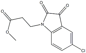 methyl 3-(5-chloro-2,3-dioxo-2,3-dihydro-1H-indol-1-yl)propanoate Struktur