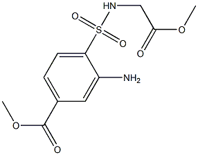 methyl 3-amino-4-[(2-methoxy-2-oxoethyl)sulfamoyl]benzoate Struktur