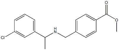 methyl 4-({[1-(3-chlorophenyl)ethyl]amino}methyl)benzoate Struktur