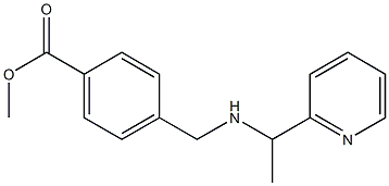 methyl 4-({[1-(pyridin-2-yl)ethyl]amino}methyl)benzoate Struktur