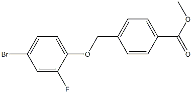 methyl 4-(4-bromo-2-fluorophenoxymethyl)benzoate Struktur