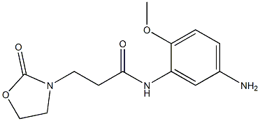 N-(5-amino-2-methoxyphenyl)-3-(2-oxo-1,3-oxazolidin-3-yl)propanamide Struktur