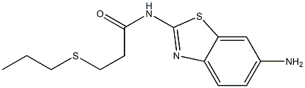 N-(6-amino-1,3-benzothiazol-2-yl)-3-(propylsulfanyl)propanamide Struktur