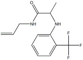 N-(prop-2-en-1-yl)-2-{[2-(trifluoromethyl)phenyl]amino}propanamide Struktur