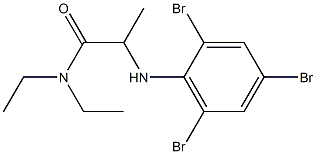 N,N-diethyl-2-[(2,4,6-tribromophenyl)amino]propanamide Struktur