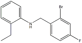 N-[(2-bromo-4-fluorophenyl)methyl]-2-ethylaniline Struktur