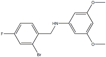 N-[(2-bromo-4-fluorophenyl)methyl]-3,5-dimethoxyaniline Struktur