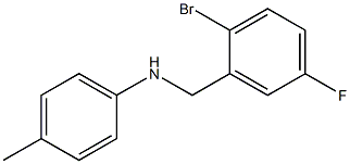 N-[(2-bromo-5-fluorophenyl)methyl]-4-methylaniline Struktur