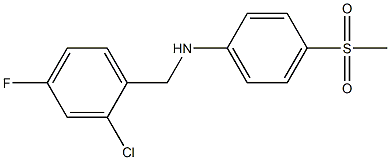 N-[(2-chloro-4-fluorophenyl)methyl]-4-methanesulfonylaniline Struktur